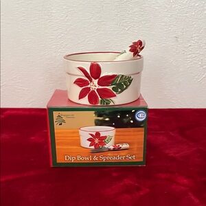 Christmas Tree Dip Bowl & Spreader Set